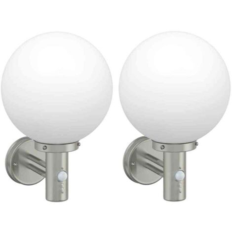 Outdoor Wall Lights 2 pcs Silver 28 x 25 x 38 cm vidaXL