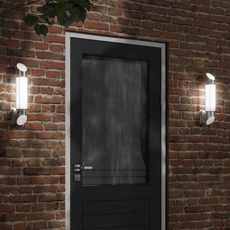 Outdoor Wall Light Silver Stainless Steel Vidaxl