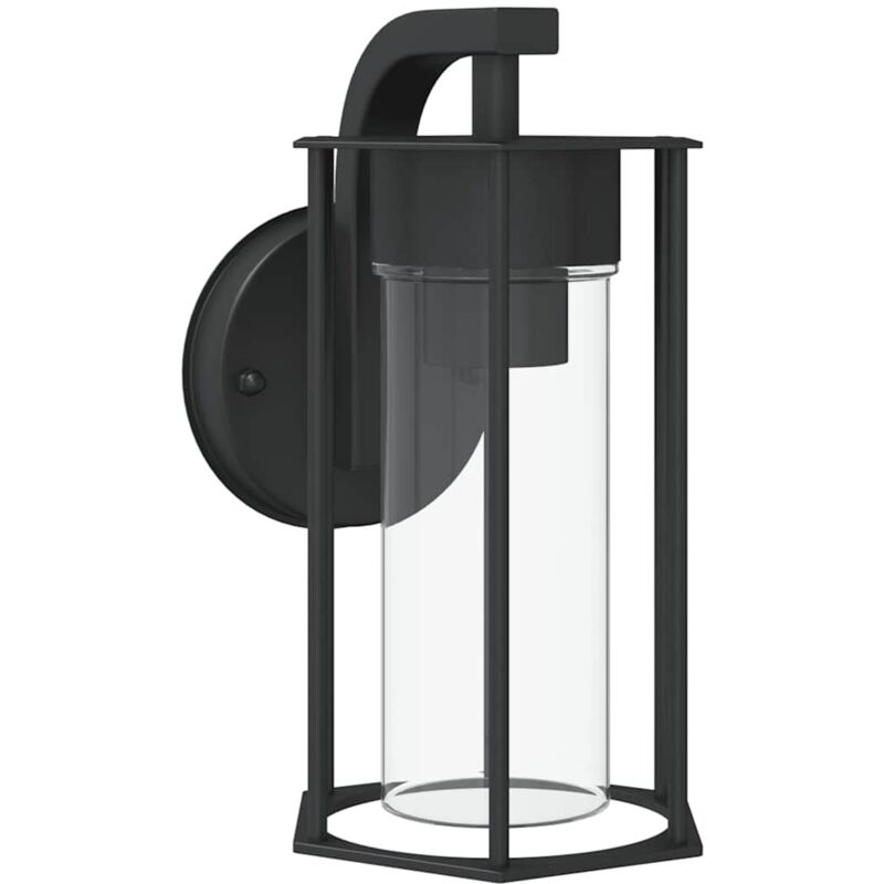 Outdoor Wall Light Black Stainless Steel vidaXL