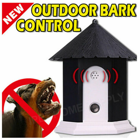 Outdoor Waterproof Ultrasonic Anti Bark Control System, Anti Bark Teaching Education Ultrasound Training Device Stop Barking Without Electric Shock for Dogs