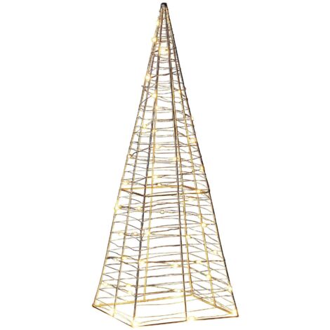 Outdoor Weihnachtsbeleuchtung LED Weiß Weihnachtsbaum 60 cm für Außen Deko Adventsdekoration Gartendekoration