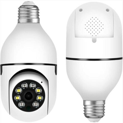 Outdoor WiFi Bulb Camera, 1080P Smart Security Camera, 360 Degree Wireless Bulb Camera