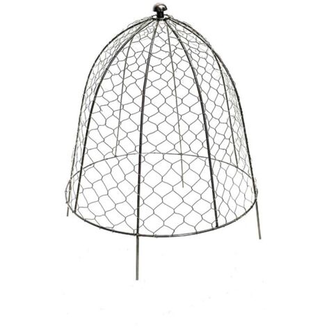 Outdoor Wire Netted Plant Protector - Mild Steel - L47 x W47 x H55 cm - Zinc