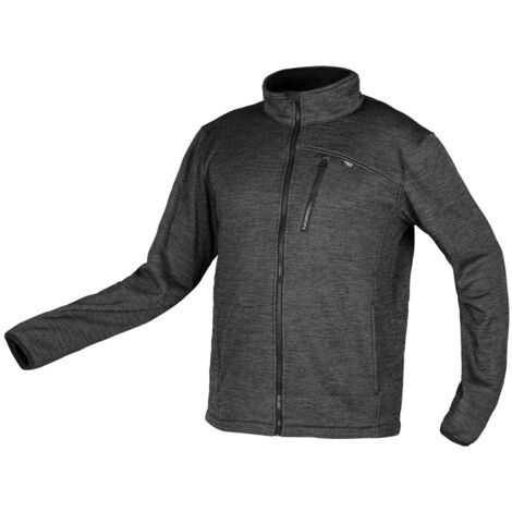 OUTDOOR Zip-Sweatshirt, Piqué, grau, Größe M