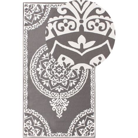 Outdoorteppich KOHIMA Grau 80 x 150 cm