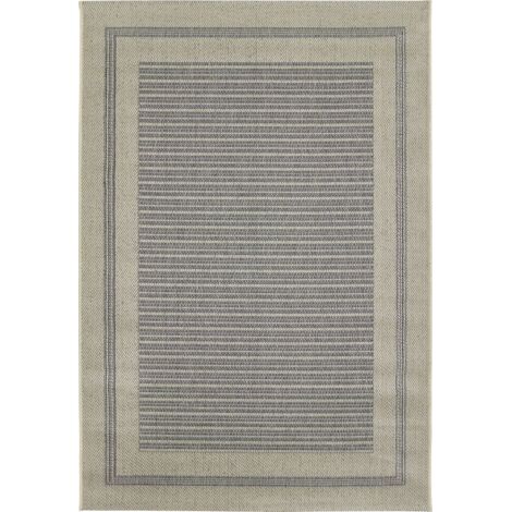 Outdoorteppich Rio creme-grau, 160 x 230 cm gestreift Outdoor-Teppiche