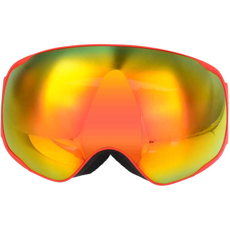 Image of OUTERDO Occhiali da sci colorati anti-appannamento da snowboard a prova di UV a doppio strato con cinturino regolabile Rosso