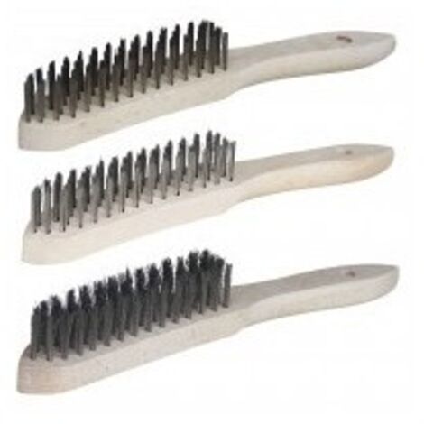 OUTIFRANCE Brosse à manche (4 rangs fils souple acier)