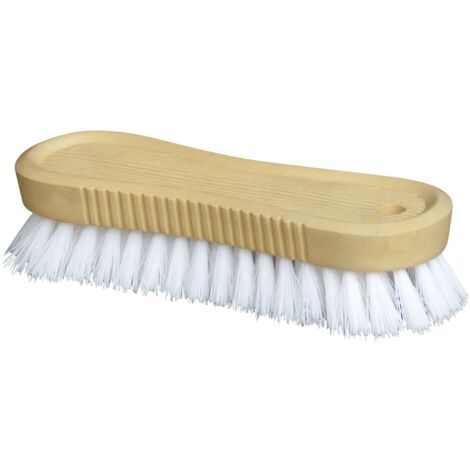 Outifrance – Brosse de nettoyage en nylon 175 x 50 mm – Monture plastique ergonomique – Pour nettoyage efficace de tous types de sols