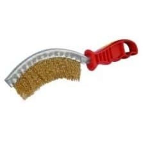 OUTIFRANCE Brosse metallique concave acier laitonné