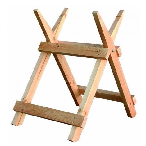 Chevalet de sciage Outifrance en bois pliable 2 éléments dimensions ouverts de 500x690x700mm