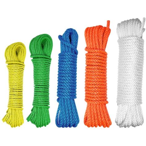 OUTIFRANCE Cordage polypropylène - Jaune 8 mm 25 m 750 g