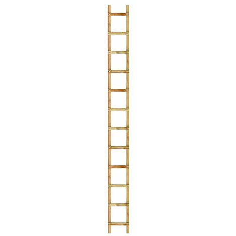 Outifrance – Échelle en bois de couvreur 2,00 m – 8 échelons – Entraxe 25 cm – Poids 4 kg – Section montants 48x20 mm – Durabilité accrue