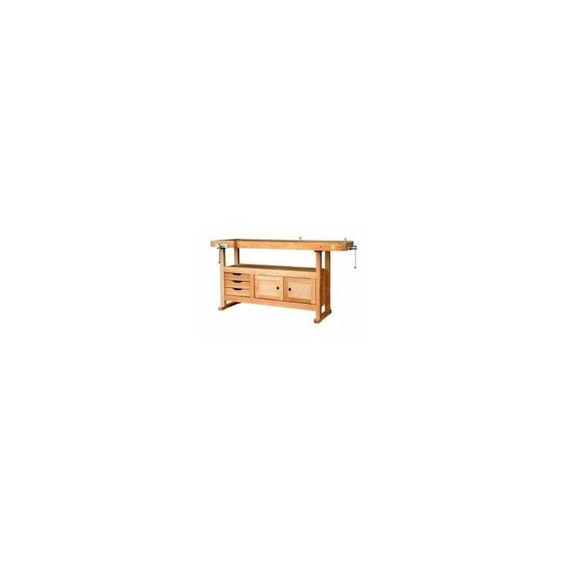 Outifrance - – Etabli Bois De Menuisier Long 1,50m À Caisson + 3 Tiroirs