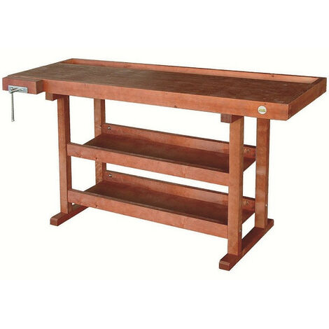Outifrance – Établi bois de menuisier 1,50m 13148C – Plateau multiplis 20mm – Ceinture bois massif 70mm – Presse horizontale 320mm d'ouverture
