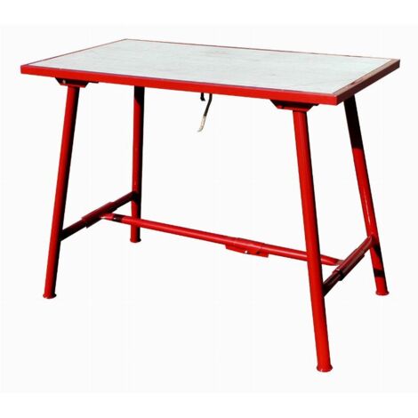 Outifrance – Établi modulable pliant 1,08M – Plateau en bois multiplis 27mm – Cornières en acier – Piètement pliable pour stabilité