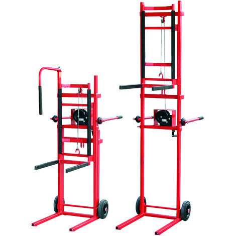 Outifrance – Lève chauffe-eau 150kg – Hauteur 1,8m – Roues de 250mm – Treuil auto-freiné pour manipulation facile – Compatible chauffe-eaux standards