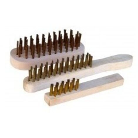 OUTIFRANCE Lot de 3 brosses à fils durs