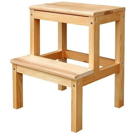 Outifrance – Marche pied en bois 1 marche avec plateforme 50 cm – Stabilité renforcée – Montage facile – Pour accès en hauteur sécurisé