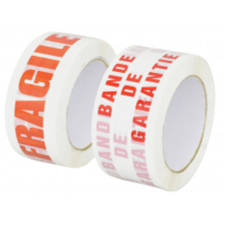 OUTIFRANCE Ruban adhesif d'emballage Ruban adhésif 'FRAGILE' 66 m x 50 mm