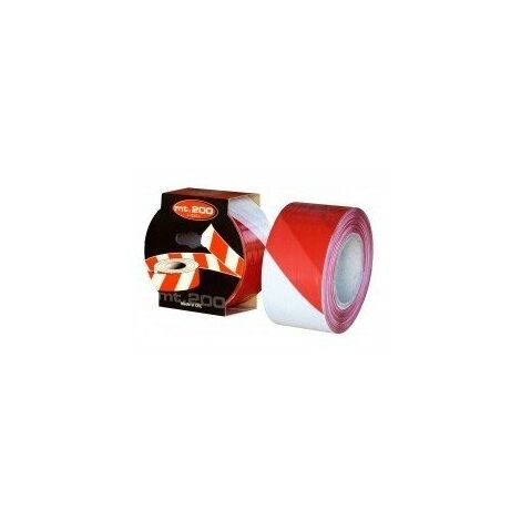 Outifrance Ruban signalisation blanc/rouge 200m