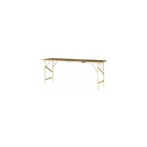 Outifrance – Table à tapisser pliante 1,7m – Plateau MDF 3mm – Piètement bois robuste – Charnières acier pour usage intensif