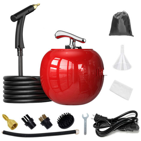 OUTIGO Nettoyeur vapeur portable haute pression de 2000 W, avec 6 vitesses réglables et un réservoir d'eau de 1500 ml. Idéal pour décoller le papier peint et nettoyer les sols et les tapis-RED