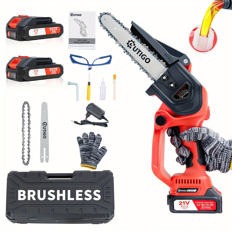 Tronçonneuse à batterie, Tronçonneuse sans balais, Tronçonneuse 8 pouces, Tronçonneuse