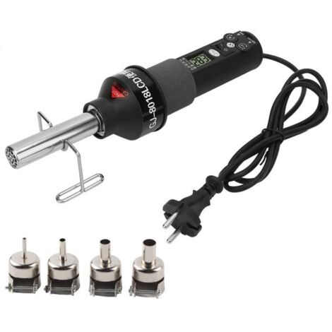 Outil à air chaud, 220V 450W LCD réglable électronique chaleur outil à air chaud station de soudage à dessouder pour la plupart
