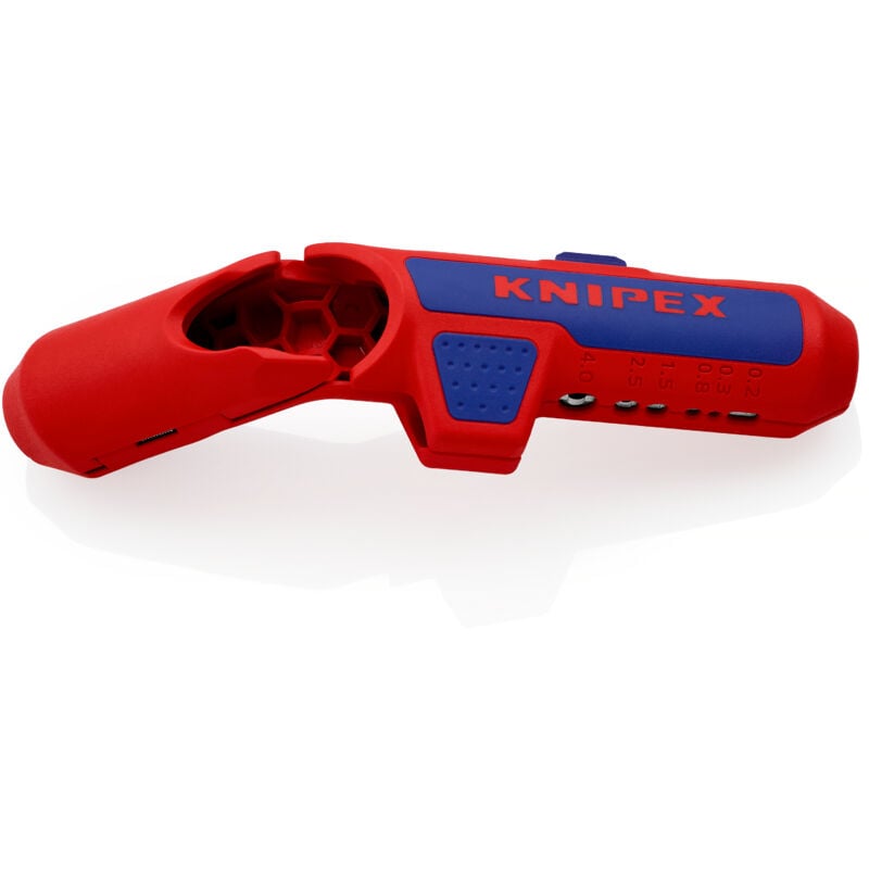 16 95 02 sb ErgoStrip Dénudeur de câble adapté pour câbles ronds, câbles pour pièces humides, câbles de données, - Knipex