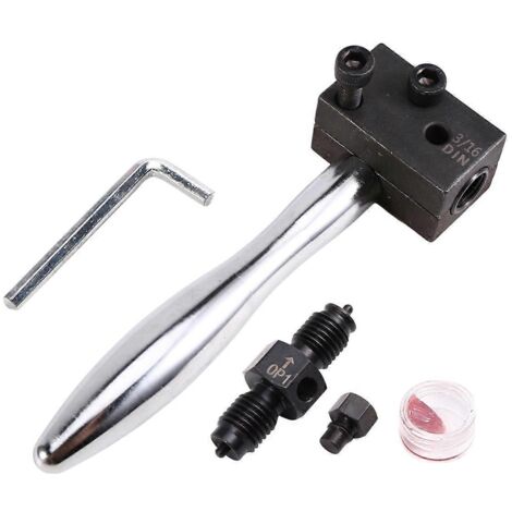 Outil à double évasement pour conduites de frein 3/16 pouce, portatif, angle DIN 45°