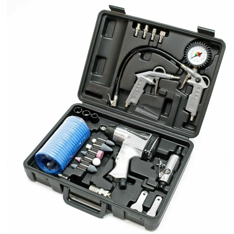 Helloshop26 - Outil à air comprimé jeu de 71 pièces clé à chocs jauge de gonflage meuleuse