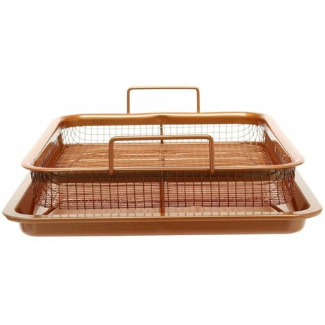 Outil antiadhésif de panier de plateau de gril de cuisson de maille de four de gril d&39air de casserole de maille antiadhésive