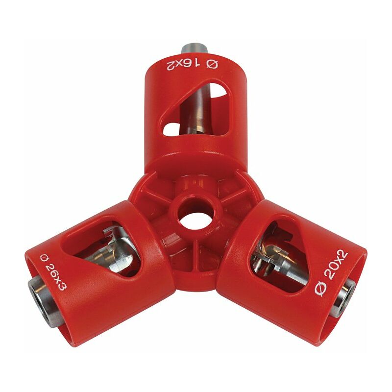 Comap - Outil de calibrage triple 16 20 26 mm et chanfrein pour tube multicouche