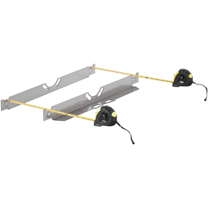 Mophorn - Outil d'alignement de roue lot de 2 plaques d'alignement d'orteils en acier inoxydable pour une mesure précise, comprend 2 rubans à mesurer