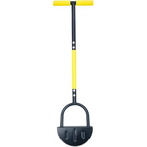 Outil de bordure nervurée – Créateur de bordure de jardin, coupe- à lame nervurée  Outil manuel de bordure de pelouse, coupe-bordure demi-lune avec poignée en T, outil de jardinage portable pour