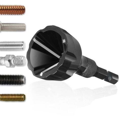 Outil de Chanfrein Externe Deburring Tool Outil d'Ébavurage de Chanfrein Externe à Tige Hexagonale Outils D'ébavurage 3 à 20 mm Ebavureur Réparer Les Vis Enlever de Bavure