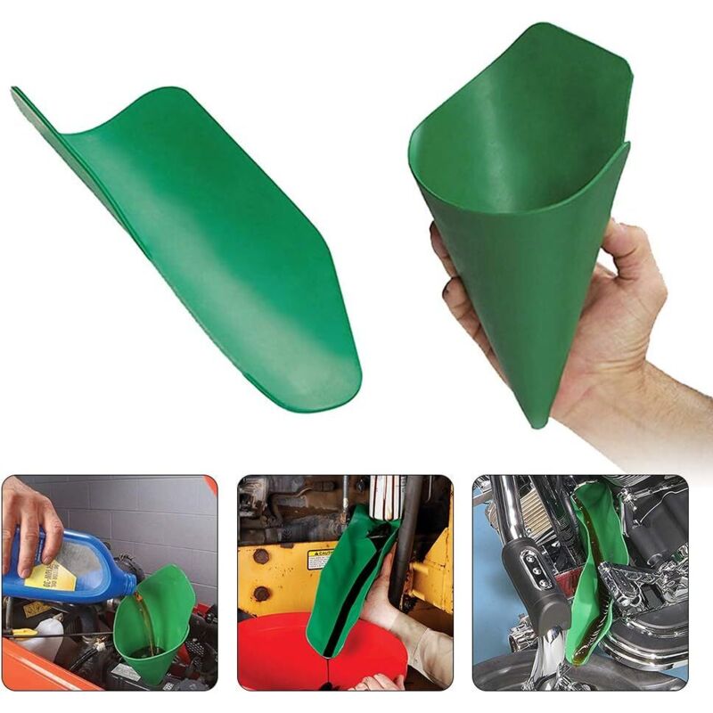 Outil de changement d'huile flexible entonnoir outil de guidage d'huile d'eau réutilisable entonnoir de filtre gratuit étendu à usage général pour