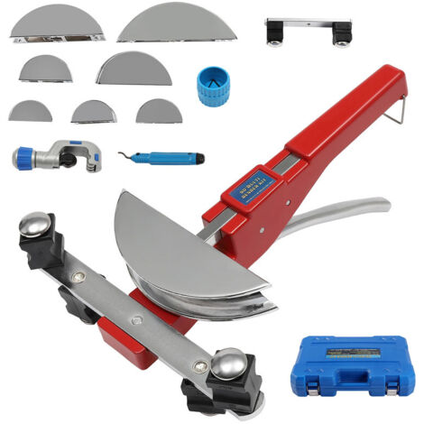 Outil de cintrage 6–22 mm manuel – 7 matrices – cintrage précis 90° – pour installation de chauffage et plomberie，Rouge