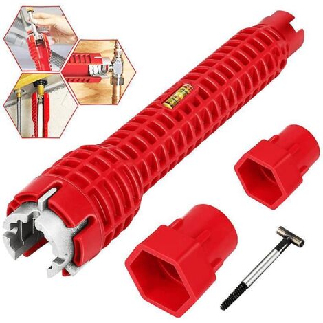 outil De Cl  Robinet 8 En 1 - Installateur De Robinet Et D'vier Antidrapant - Outil De Cl  Tuyau De Plomberie - Outil De Cl  Robinet Pour Vier/sal