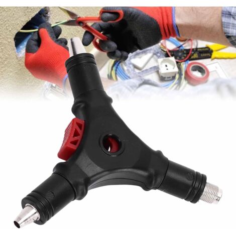 Outil de Compression de Dénudeur de Fil de Connecteur F 4 en 1 Outil de Dénudage de Câble Coaxial Outil D'installation de Connecteur F Outil de Dénudage Universel Coaxial pour Câble Coaxial RG59 RG6