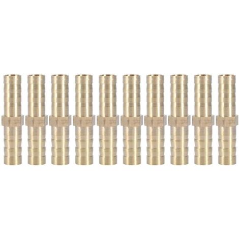 Outil de Connecteur de Tuyau, Connecteur Droit à Deux Voies, Droit pour Raccordement de Tuyaux(8mm 10pcs)