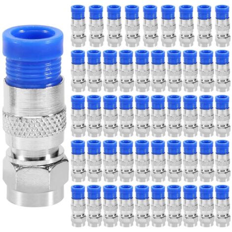 Outil de connexion pour câble coaxial avec 50 connecteurs à compression RG6