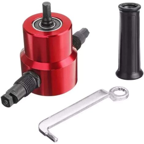 Outil de coupe en métal à double tête, accessoire de grignoteuse en étain pour perceuse, coupe-étain coupe-métal coupe-étain accessoires outil