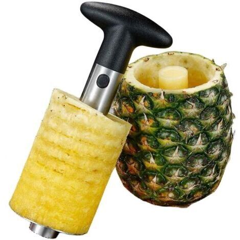 Outil de coupe et vide-ananas, vide-ananas et coupe-ananas, éplucheur d'ananas en acier inoxydable, décorateur facile à enlever le noyau d'ananas, outil d'extraction