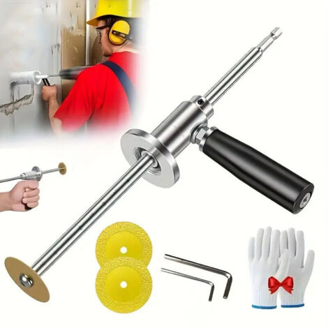 Outil de coupe intérieur pour tuyaux PVC avec disque de coupe diamanté et poignée, compatible avec les diamètres de 1-1/2 po à 8 po, profondeur