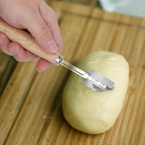 Outil de coupeur de boulangers de pain, outil de couteau de pain de cuisine d\'acier inoxydable pour couper la pâte de gâteau de