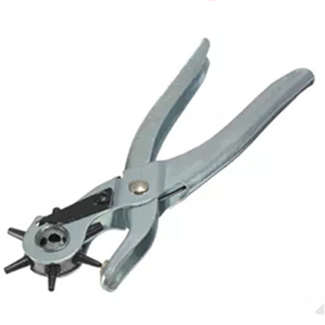 Outil de couture en cuir rotatif, Machine à coudre, artisanat du cuir, œillet, bracelet de montre, perforateur, pince, sangle, sac, trou de ceinture,Argent