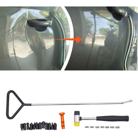 Outil de débosselage de voiture 15pcs Kit de réparation de bosses Outil de débosselage de voiture