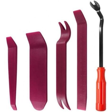 Outil de démontage audio de voiture panneau de porte intérieur en plastique levier boucle tournevis ensemble de quatre pièces boucle en plastique tournevis 6 pouces